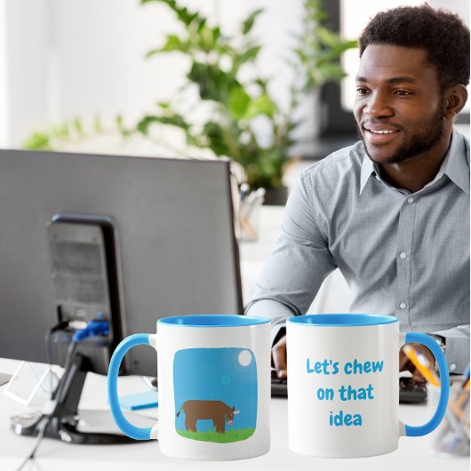 Mug Let’s Chew on That Idea Funny Bull