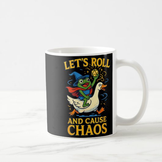 Mug Let’s Roll And Cause Chaos Frog Wizard Goose Rpg A (Droite)