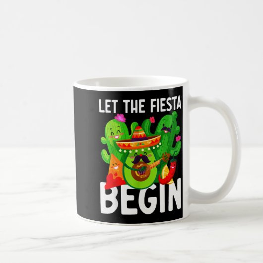 Mug Let the fiesta begin funny cinco de mayo mexican L (Droite)