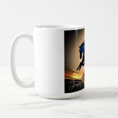 Mug L'étalon noir moderne dans le désert (Gauche)