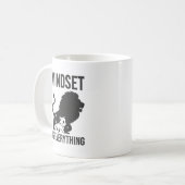 Mug L'état d'esprit est tout - Chat Lion Motivational (Devant gauche)