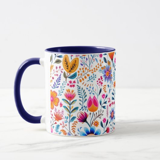 Mug L'été fleurit 15 oz (Gauche)