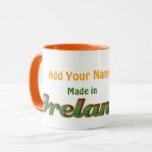 Mug L'étiquette irlandais de drapeau le personnalisent (Devant gauche)