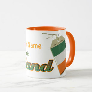 Mug L'étiquette irlandais de drapeau le personnalisent