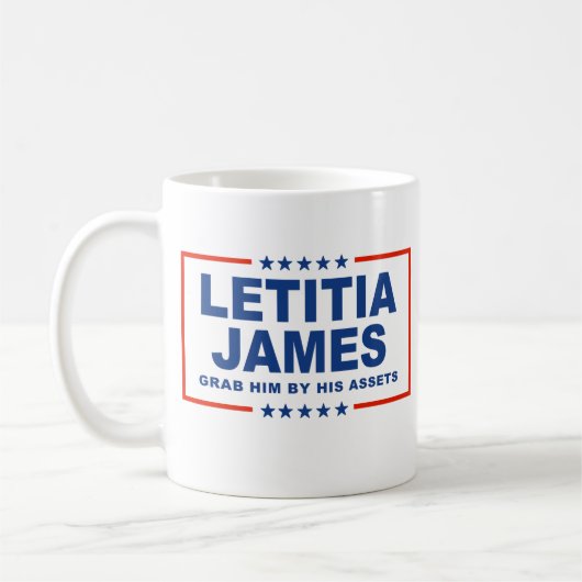 Mug Letitia James - Attrapez-le par ses biens (Gauche)