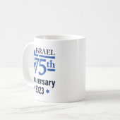 Mug L'étoile de David du 75e anniversaire d'Israël (Devant gauche)