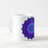 Mug L'étoile Mandala en bleu (Devant gauche)