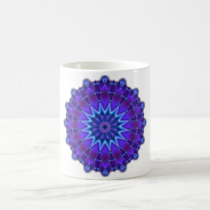 Mug L'étoile Mandala en bleu