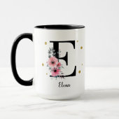 Mug Letras con flores y glitter (Gauche)
