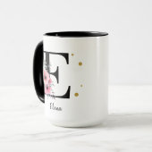 Mug Letras con flores y glitter (Devant gauche)