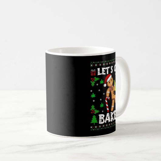 Mug Let's Get Baked Gingerbread Man Weed Funny Christm (Devant droit)