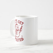 Mug Let's Get Frosted Snowman Beer Snarky Christmas (Devant gauche)