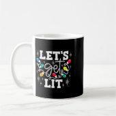 Mug Let's Get Lit Drinking Santa Hat Christmas Lights (Gauche)