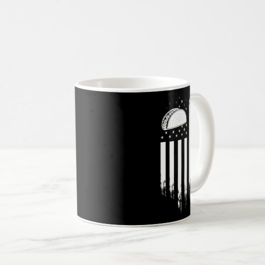 Mug Let's Go Taco Flag - Funny Patriotic Taco Tariff H (Devant droit)