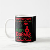 Mug Let's Merry Dogmas Funny Dog Santa Hat Christmas X (Gauche)
