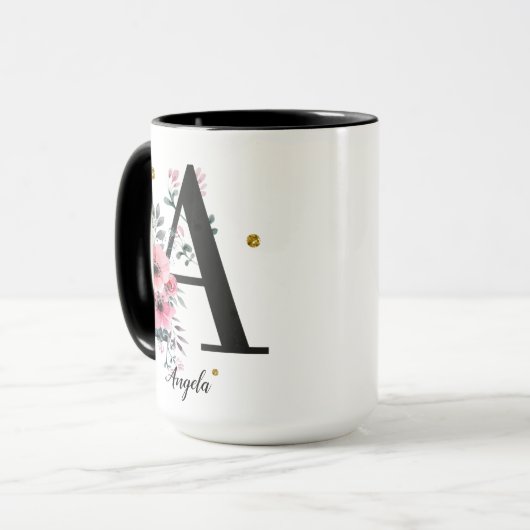 Mug Letter A custom name (Devant gauche)