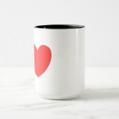 Mug Letter A Heart - Valentine Initial Love Design (Centre)
