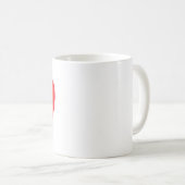 Mug Letter A Heart - Valentine Initial Love Design (Devant droit)