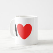 Mug Letter A Heart - Valentine Initial Love Design (Devant gauche)