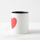 Mug Letter A Heart - Valentine Initial Love Design (Centre)