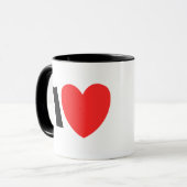 Mug Letter A Heart - Valentine Initial Love Design (Devant gauche)
