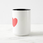 Mug Letter L Heart - Valentine Initial Love Design (Centre)