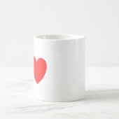Mug Letter L Heart - Valentine Initial Love Design (Centre)