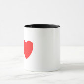 Mug Letter L Heart - Valentine Initial Love Design (Centre)