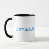 Mug Lettering Design ‘Saturday’ in Sky Blue (Gauche)
