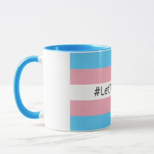 Mug #Let'ThemPlay Drapeau Transgenre Athlètes (Gauche)