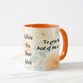 Mug Letting Go with Grace, A Tribute to Selfless Love (Devant droit)