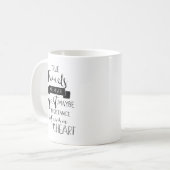 Mug Lettrage de typographie de citation d'amitié de (Devant gauche)