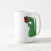 Mug Lettre A Alligator Bodysuit Bébé. Alpe d'animal mi (Devant droit)
