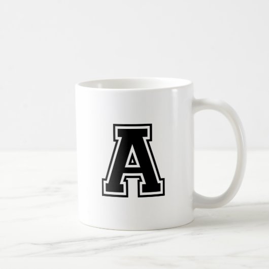 Mug Lettre A, Alphabet Collégial (Droite)