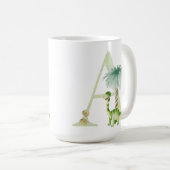 Mug Lettre A avec dinosaure (Devant droit)