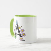 Mug LETTRE A DU BROUILLARD D'AQUATIE Florale (Devant gauche)