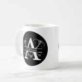 Mug Lettre A - Monogramme noir et blanc (Devant gauche)