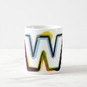 Mug Lettre abstraite et colorée W (Centre)