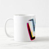 Mug Lettre abstraite et colorée W (Gauche)