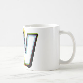 Mug Lettre abstraite et colorée W