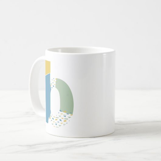 Mug Lettre Abstraite moderne B Monogramme initial (Devant gauche)