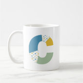 Mug Lettre Abstraite moderne C Monogramme initial (Gauche)