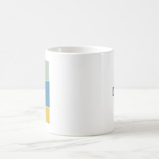 Mug Lettre Abstraite moderne D Monogramme Initiale (Centre)