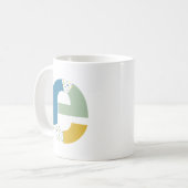 Mug Lettre Abstraite moderne E Monogramme initial (Devant gauche)