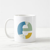 Mug Lettre Abstraite moderne E Monogramme initial (Gauche)