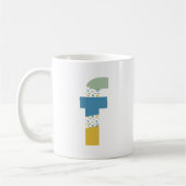 Mug Lettre Abstraite moderne F Monogramme initial (Gauche)