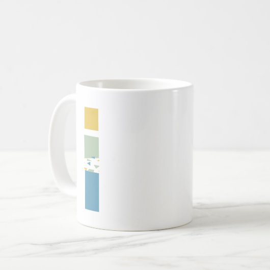 Mug Lettre Abstraite moderne I Monogramme initial (Devant gauche)
