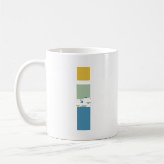 Mug Lettre Abstraite moderne I Monogramme initial (Gauche)