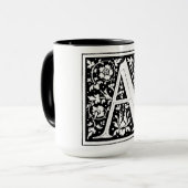 Mug LETTRE alphabet Renaissance A SUR BOUGIE (Devant gauche)