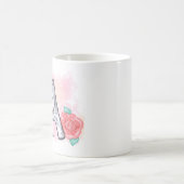 Mug LETTRE AQUATICOLE Florale A (Centre)